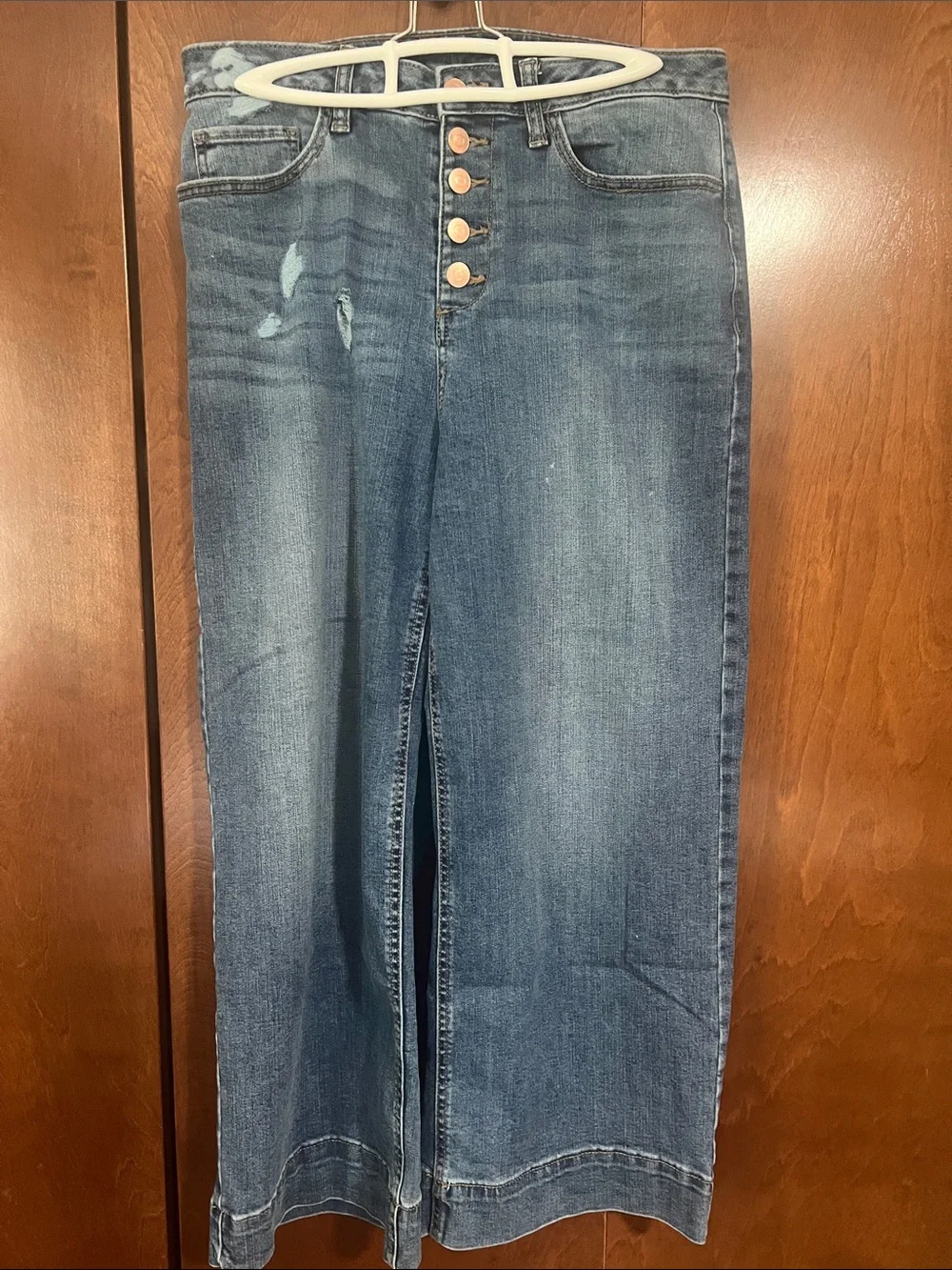 Time and Tru Women's Blue Wide Leg Flare Jeans
